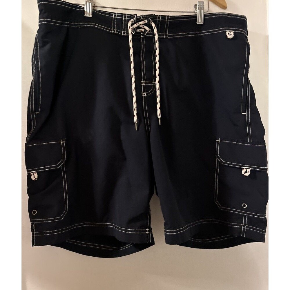 Lands End Men’s Navy Blue Swim Shorts Trunks XL
